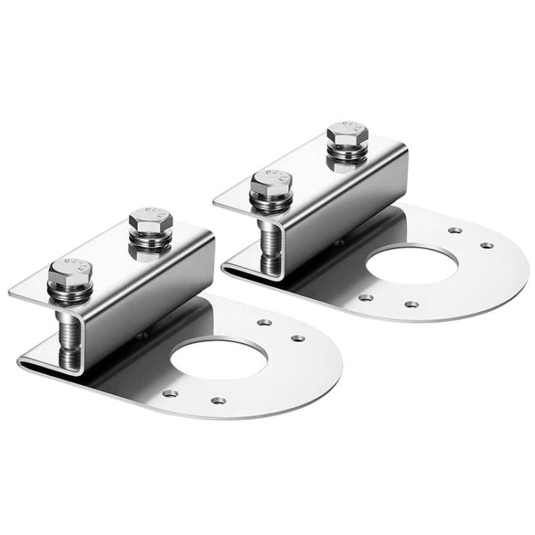 2pcs Car Stainless Steel Under Lamp Bracket Universal Clamp-On Mounting Light Holder For Trucks & Pickups, 90 Degree, 45 Degree