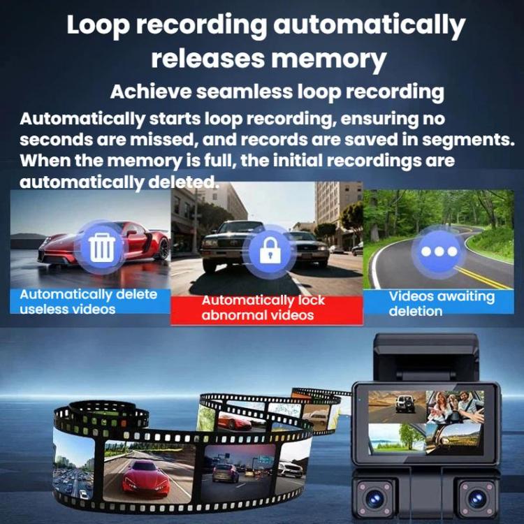 A9 HD Night Vision Dash Camera 360-Degree Parking Monitor With Mobile Phone Connection, Front+Left+Right, Front+Left+Right+Rear, Front+Left+Right+GPS Tracking Antenna