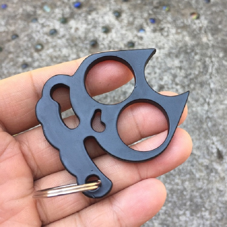 5 PCS Kitty Outdoor Metal Self-defense Keychain Outdoor Self-defense Window Breaking Tool, Cat Shape(Black), Cat Shape(Gold)
