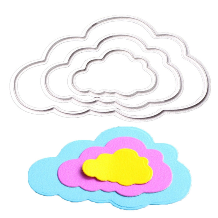 3 In 1 Cloud Carbon Steel Knife Mold DIY Cutbook Album Greeting Card Making, Cloud Shape