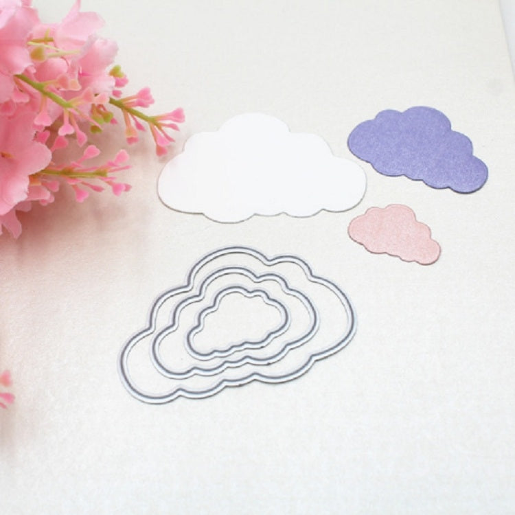 3 In 1 Cloud Carbon Steel Knife Mold DIY Cutbook Album Greeting Card Making, Cloud Shape