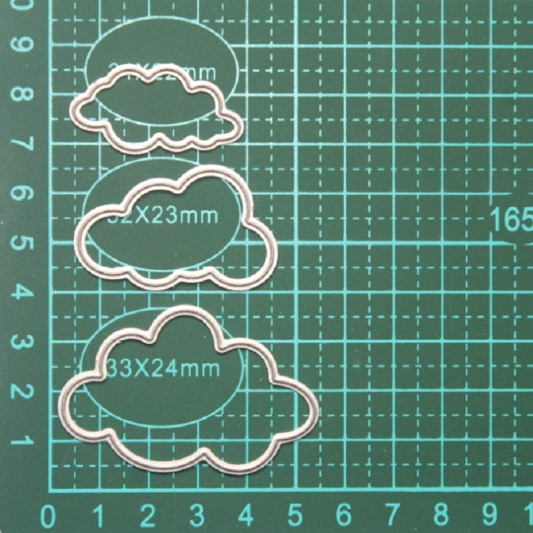 3 In 1 Cloud Carbon Steel Knife Mold DIY Cutbook Album Greeting Card Making, Cloud Shape