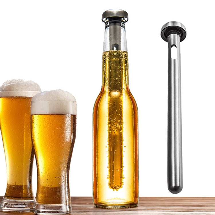2 PCS 304 Stainless Steel Quick Freezing Ice Wine Cooler Portable Cooling Rod Cooling Wine Rod, 21.4cm