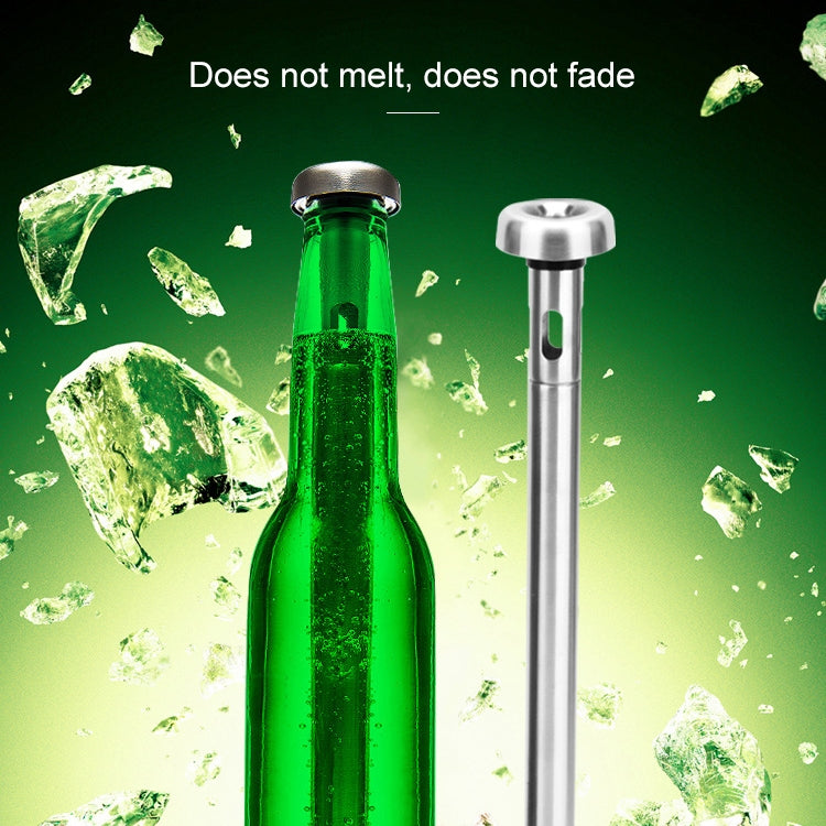 2 PCS 304 Stainless Steel Quick Freezing Ice Wine Cooler Portable Cooling Rod Cooling Wine Rod, 21.4cm