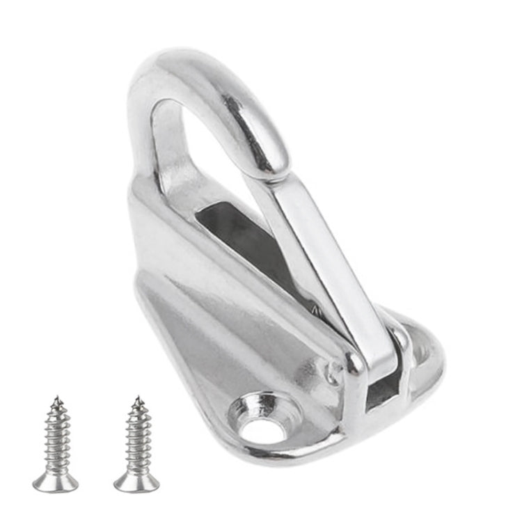 316 Stainless Steel Yacht Fender Hook Spring Coat Hook with 2 x 3.9x13 Screws, Spring Hook with 2 x 3.9x13 Screws