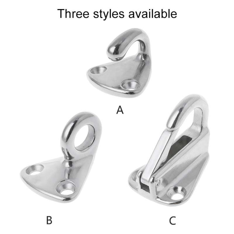 316 Stainless Steel Yacht Fender Hook Spring Coat Hook with 2 x 3.9x13 Screws, Spring Hook with 2 x 3.9x13 Screws