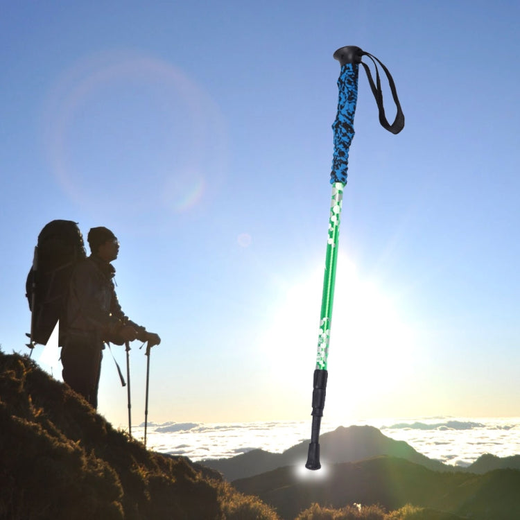 135cm Adjustable Portable Height Outdoor Aluminum Trekking Poles, Red#135cm, Green#135cm