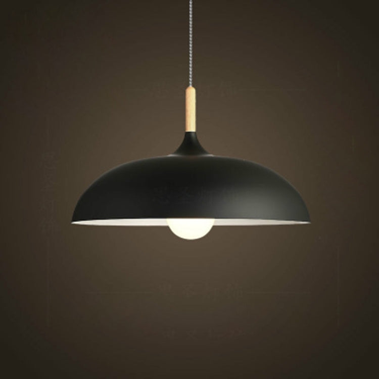 40W 40cm Minimalist Creative Personality Semi-circular Lid Chandelier Wrought Iron Single-head Restaurant Living Room Hotel Lamps, 40cm White, 40cm Black