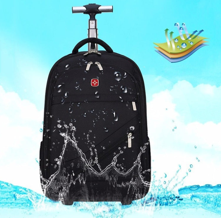 18 inch Pull Rod Double Shoulders School Bag Book Backpack Business Travel Box Bag, 18 inch