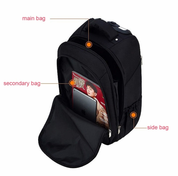 18 inch Pull Rod Double Shoulders School Bag Book Backpack Business Travel Box Bag, 18 inch