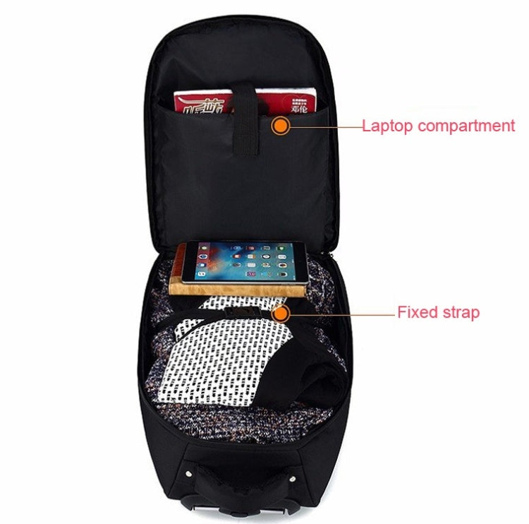 18 inch Pull Rod Double Shoulders School Bag Book Backpack Business Travel Box Bag, 18 inch