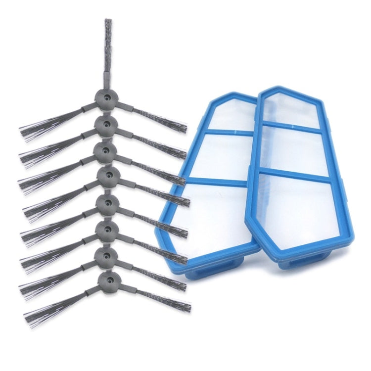 XI220 4 Pairs K614 Side Brushes + I205 Initial Effect Filter for ILIFE A4 / A4S / A6, XI220